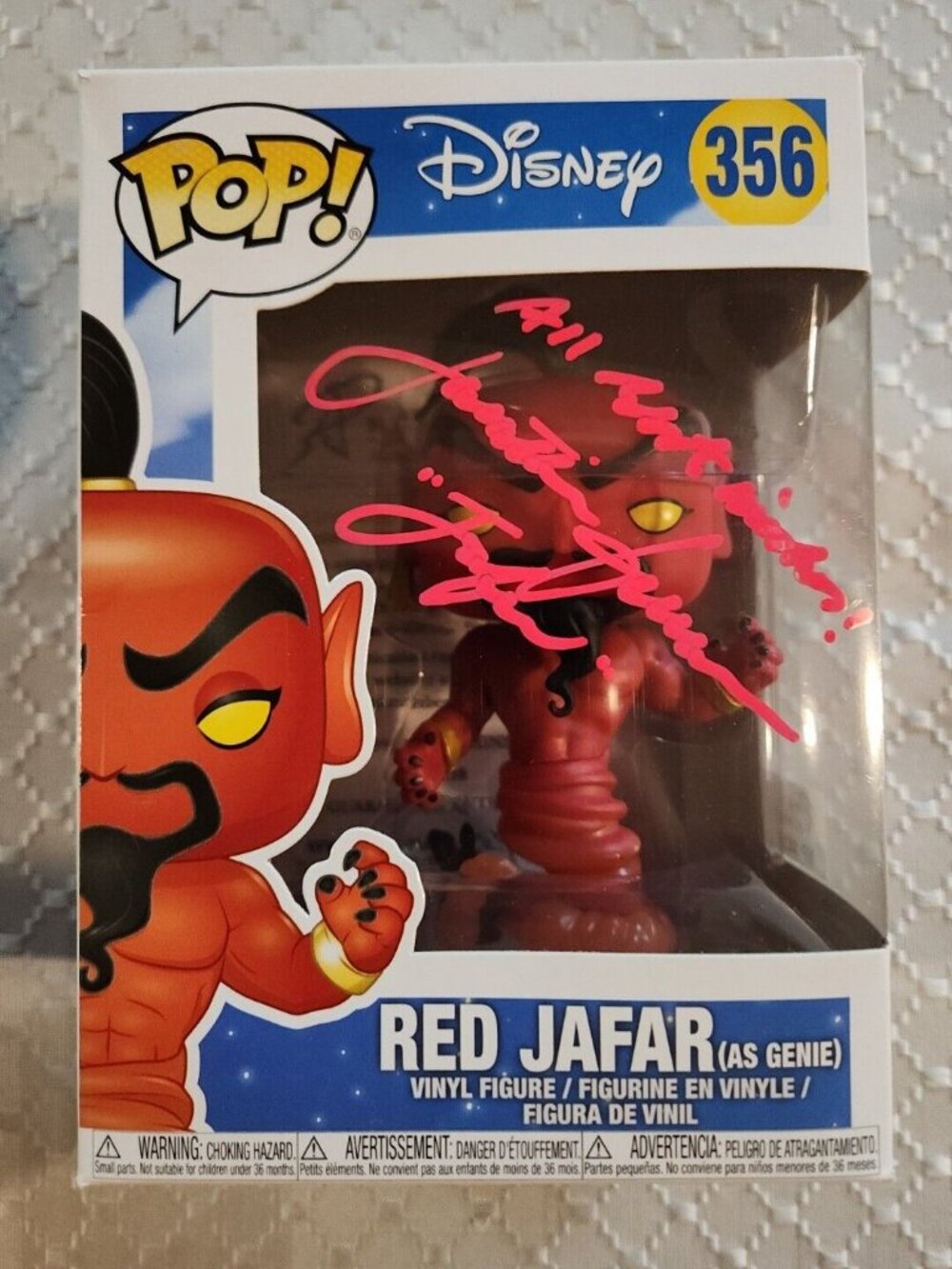 Jonathan Freeman signed Funko Pop! Vinyl: Disney - Jafar #356 w/COA
